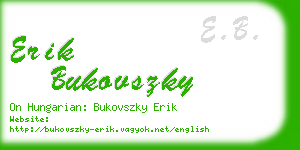 erik bukovszky business card